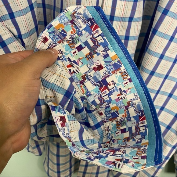 Robert Graham Blue Red‎ Plaid Button Up Shirt Sz XL Classic Fit - Picture 3 of 7